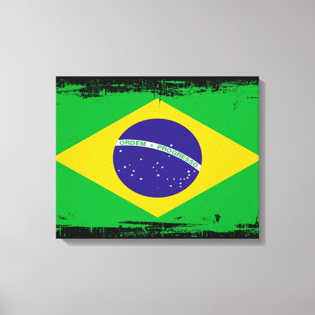Flagge Brasiliens Leinwanddruck (Vorderseite)