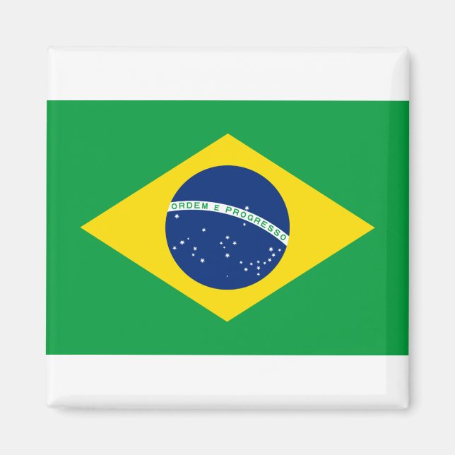 Flagge Brasiliens Magnet (Vorne)