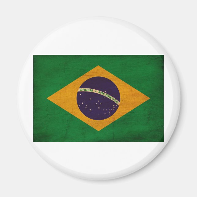 Flagge Brasiliens Magnet (Vorne)