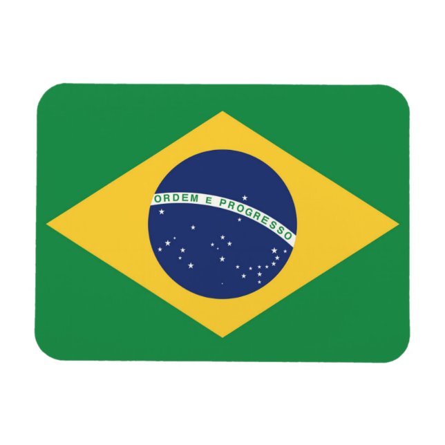 Flagge Brasiliens Magnet (Horizontal)