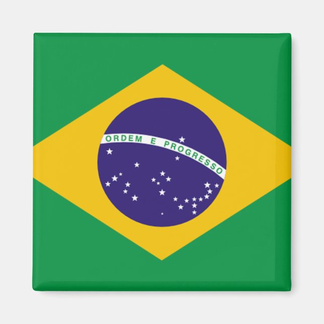 Flagge Brasiliens Magnet (Vorne)
