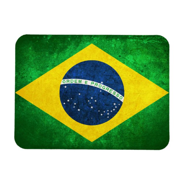 Flagge Brasiliens Magnet (Horizontal)