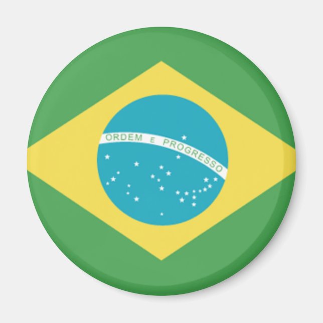 Flagge Brasiliens Magnet (Vorne)