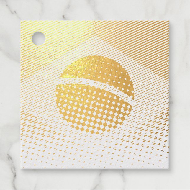 Flagge Brasiliens mit Halftone-Effekt Geschenkanhänger (Vorderseite)