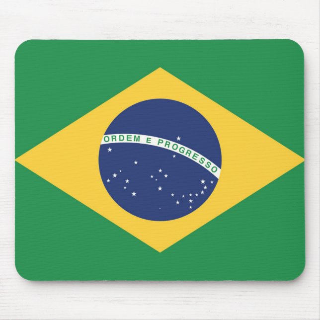Flagge Brasiliens Mousepad (Vorne)
