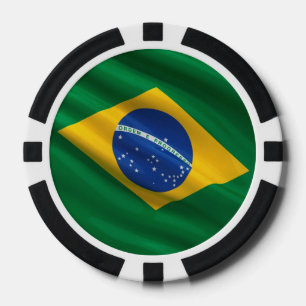 Flagge Brasiliens Pokerchips