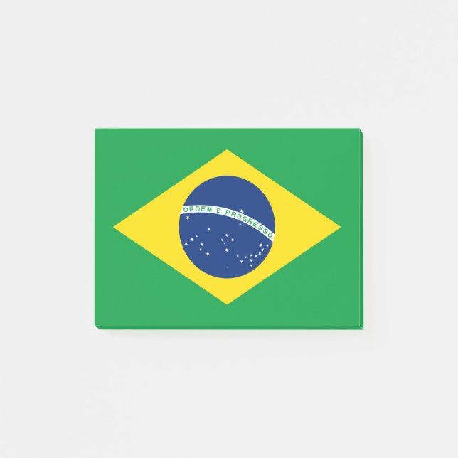 Flagge Brasiliens Post-it Klebezettel (Vorderseite)