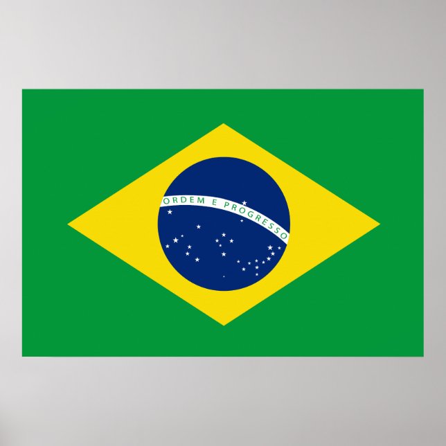 Flagge Brasiliens Poster (Vorne)