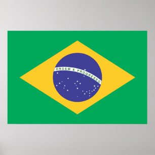 Flagge Brasiliens Poster