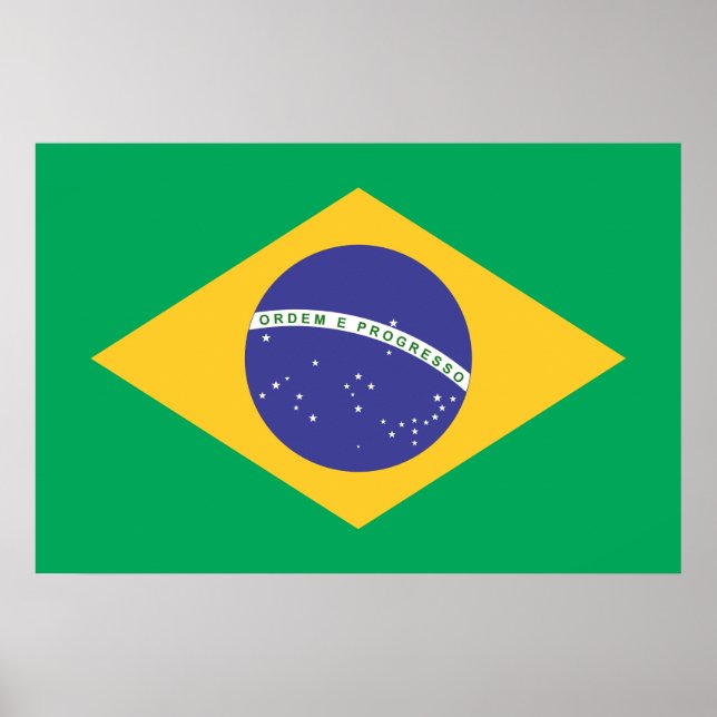 Flagge Brasiliens Poster (Vorne)