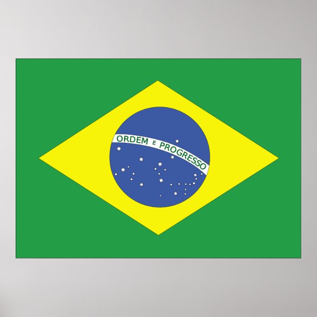 Flagge Brasiliens Poster (Vorne)