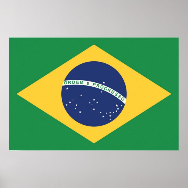 Flagge Brasiliens Poster (Vorne)