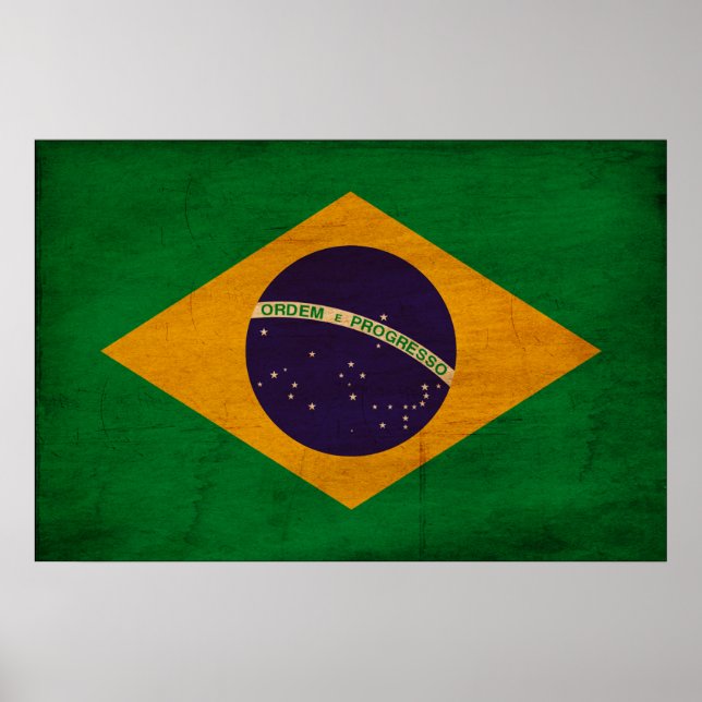 Flagge Brasiliens Poster (Vorne)