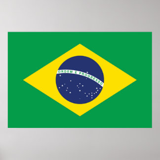 Flagge Brasiliens Poster