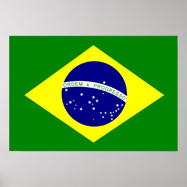 Flagge Brasiliens Poster (Vorne)