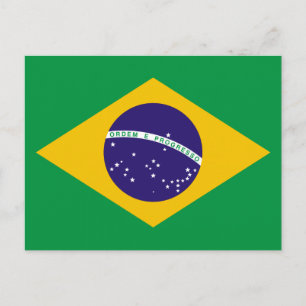 Flagge Brasiliens Postkarte