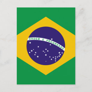 Flagge Brasiliens Postkarte