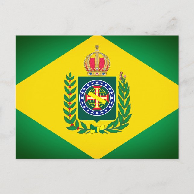 Flagge Brasiliens Postkarte (Vorderseite)