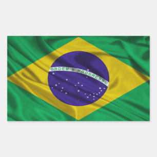 Flagge Brasiliens Rechteckiger Aufkleber