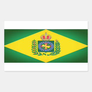 Flagge Brasiliens Rechteckiger Aufkleber