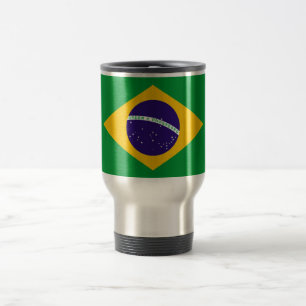 Flagge Brasiliens Reisebecher