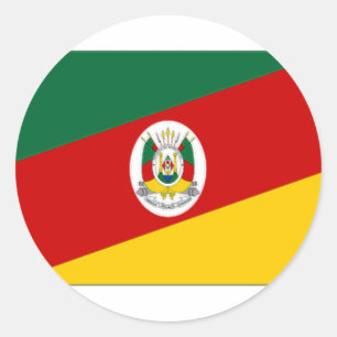 Flagge Brasiliens Rio Grande do Sul Runder Aufkleber