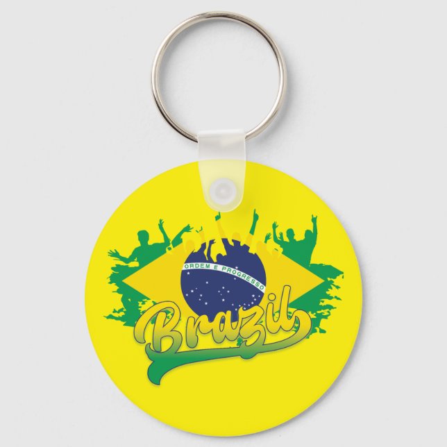 Flagge Brasiliens Schlüsselanhänger (Vorderseite)
