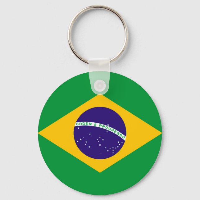 Flagge Brasiliens Schlüsselanhänger (Vorderseite)