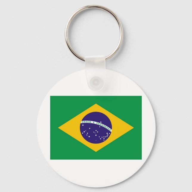 Flagge Brasiliens Schlüsselanhänger (Vorderseite)