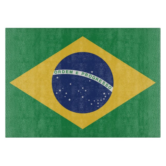 Flagge Brasiliens Schneidebrett (Vorderseite)
