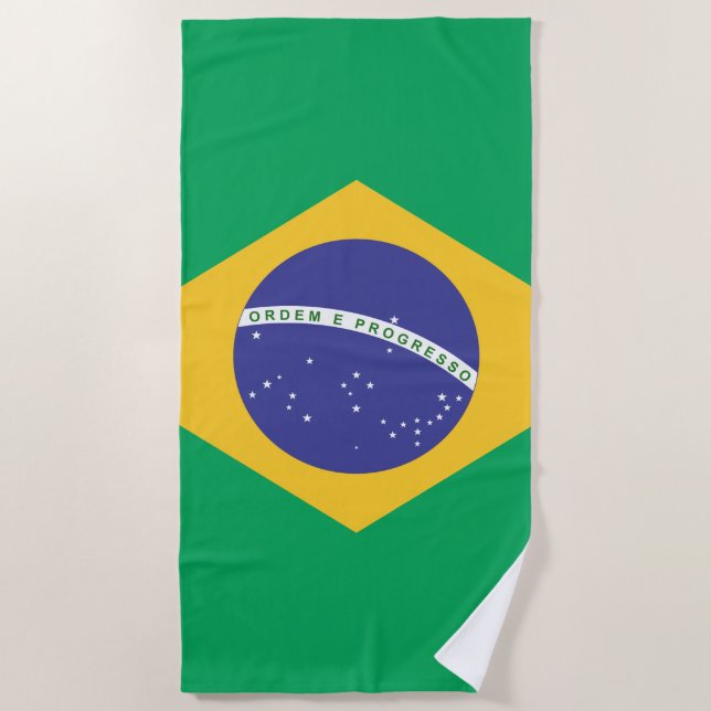 Flagge Brasiliens Strandtuch (Vorderseite)
