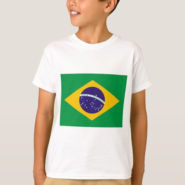 Flagge Brasiliens T-Shirt (Vorderseite)
