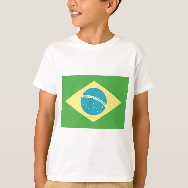 Flagge Brasiliens T-Shirt (Vorderseite)