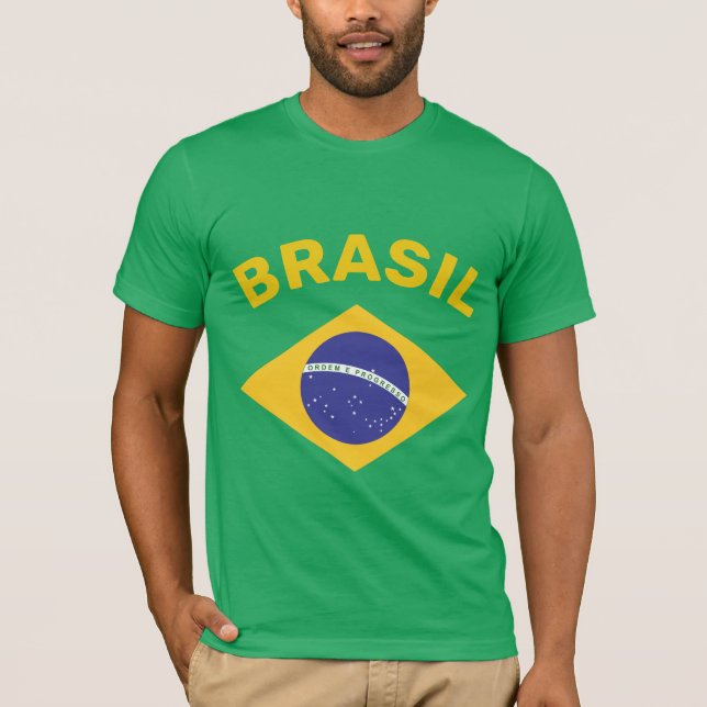 Flagge Brasiliens T-Shirt (Vorderseite)