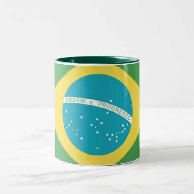 Flagge Brasiliens Tasse (Mittel)