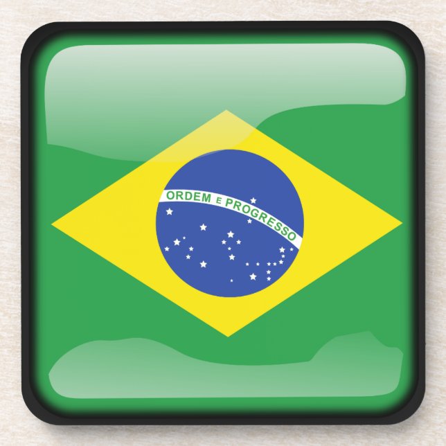 Flagge Brasiliens Untersetzer (Vorderseite)
