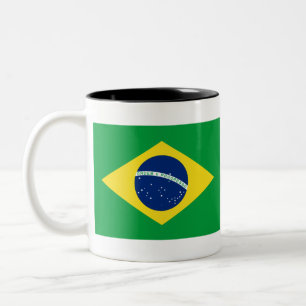 Flagge Brasiliens Zweifarbige Tasse