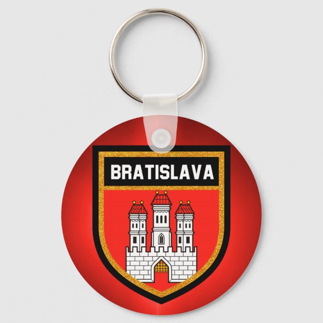 Flagge Bratislava Schlüsselanhänger (Vorderseite)