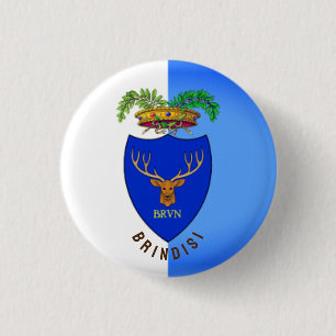 Flagge Brindisi, Italien Button
