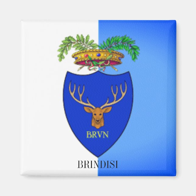 Flagge Brindisi, Italien Magnet (Vorne)