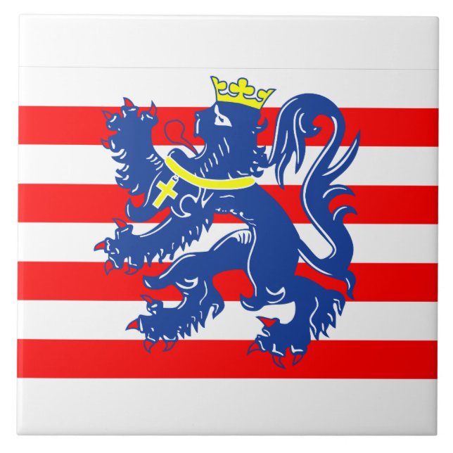 Flagge Brügge/Brügge, Belgien Fliese (Vorderseite)