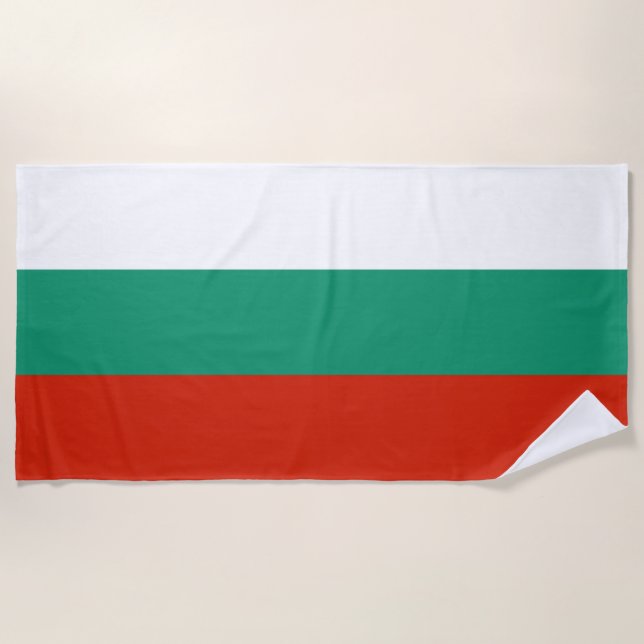 Flagge Bulgarien Strandtuch (Vorderseite)