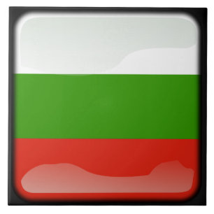 Flagge Bulgariens Fliese