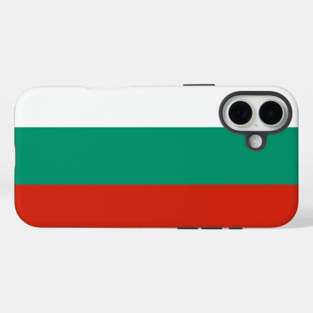 Flagge Bulgariens iPhone 16 Plus Hülle (Rückseite (Horizontal))