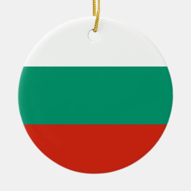Flagge Bulgariens Keramik Ornament (Vorne)