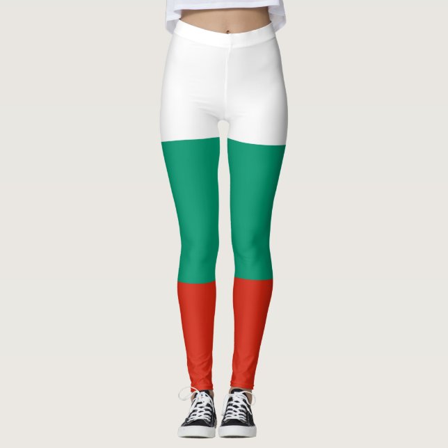 Flagge Bulgariens Leggings (Vorderseite)