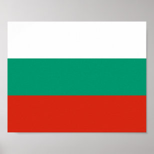 Flagge Bulgariens Poster