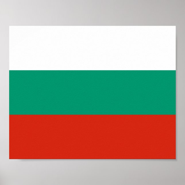 Flagge Bulgariens Poster (Vorne)