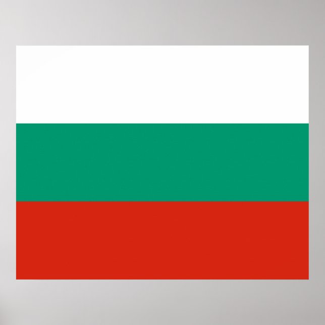 Flagge Bulgariens Poster (Vorne)