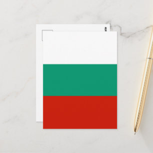 Flagge Bulgariens Postkarte